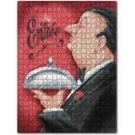 Cakapuzzle Yemek Servisi Yapan Garson Görseli Ahşap 1000 Parça Puzzle