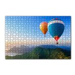Cakapuzzle Yeşil Dağlar ve Sıcak Hava Balonları 120 Parça Ahşap Puzzle