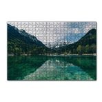 Cakapuzzle Yeşil Göl Orman ve Karlı Dağlar 120 Parça Ahşap Puzzle