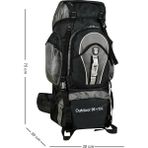 Cakard Dağcı Sırt Çantası Outdoor 95+10LT - Açık Gri