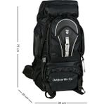 Cakard Dağcı Sırt Çantası Outdoor 95+10LT Impertex Kumaşla Dayanıklı ve Hafif - Siyah