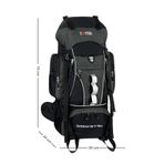 CAKARD Extreme 80+10 Litre Dağcı Sırt Çantası – Kamp, Trekking ve Hiking İçin Profesyonel Sırt Çantası GRİ
