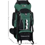 Cakard Extreme Outdoor 80+10 Litre Dağcı Sırt Çantası – Kamp, Trekking ve Hiking Için Profesyonel Sırt Çantası Yeşil