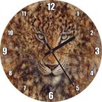 Cakasaat Afrika Leoparı Çizim Görseli Duvar Saati