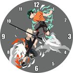 Cakasaat Anime Kahraman Akademi Izuku Midoriya Katsuki Bakugou Görseli Duvar Saati