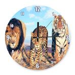 Cakasaat Aslan Leopar Ve Kaplan Kompozisyon Duvar Saati