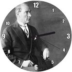 Cakasaat Atatürk Smokinli Modern Duvar Saati