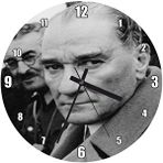 Cakasaat Atatürk Yakın Plan Fotoğraf Duvar Saati