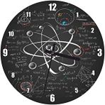 Cakasaat Atomik Araştırma Çizim Üzerinde Formüller Duvar Saati