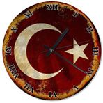 Cakasaat Ay Yıldız Bayrak Retro Duvar Saati