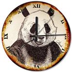 Cakasaat Boz Panda Tasarım Duvar Saati