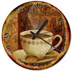 Cakasaat Cafe Orleans Kahve Şekilli Duvar Saati