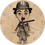 Cakasaat Charlie Chaplin Sb Karikatürize Duvar Saati