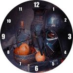 Cakasaat Darth Vader Kaskı Işın Kılıcı Ve Meyveler Görsel Duvar Saati
