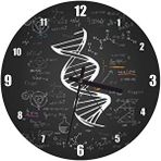 Cakasaat Dna Sarmalı Matematiksel Formüller Ve Geometrik Şekiller Duvar Saati