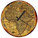 Cakasaat Eski Zeminde Eski Afrika Haritası Duvar Saati