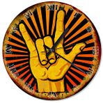 Cakasaat Eski Zeminde Rock And Roll Devil's Horn Duvar Saati