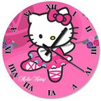 Cakasaat Hello Kitty Pembe Duvar Saati