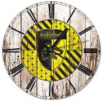 Cakasaat Hufflepuff Harry Potter Tasarım Duvar Saati