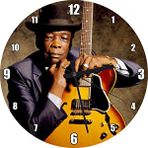 Cakasaat John Lee Hooper Ve Gitarı Renkli Duvar Saati
