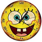 Cakasaat Retro Sünger Bob Analog Duvar Saati