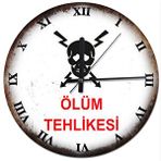 Cakasaat Roma Rakamlı Ölüm Tehlikesi Baskılı Duvar Saati