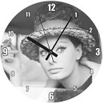 Cakasaat Sophia Loren Otomobilde Duvar Saati
