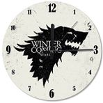 Cakasaat Stark Winter İs Comming Desenli Duvar Saati
