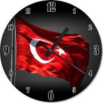 Cakasepetim Türk Bayrağı Duvar Saati - 50 x 50 cm