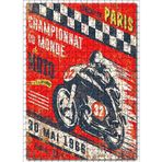 Cakatablo 30 Mayıs 1966 Motor Yarışı Görseli 500 Parça Puzzle Yapboz MDF Ahşap