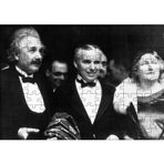 Cakatablo Ahşa Tablo Chaplin ve Einştein Şehir Işıkları Galasında 120 Parça Puzzle Yapboz MDF Ahşap