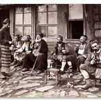 Cakatablo Ahşap Tablo 1900 İstanbulda Nargile İçen İnsanlar