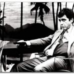 Cakatablo Ahşap Tablo Al Pacino Tony Montana Yaralı Yüz