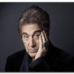 Cakatablo Ahşap Tablo Al-Pacino Yaralı Yüz Gri Fon