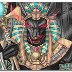 Cakatablo Ahşap Tablo Anubis ve Asası