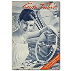 Cakatablo Ahşap Tablo Araba Reklamı 1950 ler Kadın Görseli