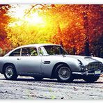 Cakatablo Ahşap Tablo Aston Martin Klasik Otomobil