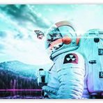Cakatablo Ahşap Tablo Astronot Kelebek Doğa