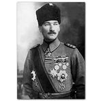 Cakatablo Ahşap Tablo Atatürk Kalpaklı Madalyalı