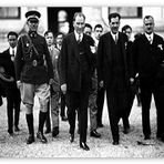 Cakatablo Ahşap Tablo Atatürk ve Protokol Siyah Beyaz