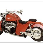 Cakatablo Ahşap Tablo Boss Hoss V8 Motorsiklet Arka Görünüş