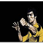 Cakatablo Ahşap Tablo Bruce Lee Dövüş Sanatı Figürü