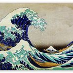 Cakatablo Ahşap Tablo Buyuk Dalga Katsushika Hokusai