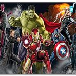 Cakatablo Ahşap Tablo Çizgi Roman Superhero Yenilmezler Örümcek Adam Görseli