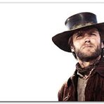 Cakatablo Ahşap Tablo Clint Eastwood Beyaz Fon
