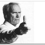 Cakatablo Ahşap Tablo Clint Eastwood Siyah Beyaz Resim