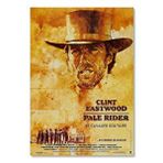 Cakatablo Ahşap Tablo Clint Eastwood Soluk Yüzlü Adam Filmi Afiş