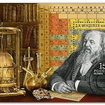 Cakatablo Ahşap Tablo Dimitri Mendeleyev Element Sistem Periyodik Tablo
