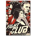 Cakatablo Ahşap Tablo Dövüş Kulübü Fight Club Baskılı Görsel