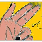 Cakatablo Ahşap Tablo El İşareti Bang